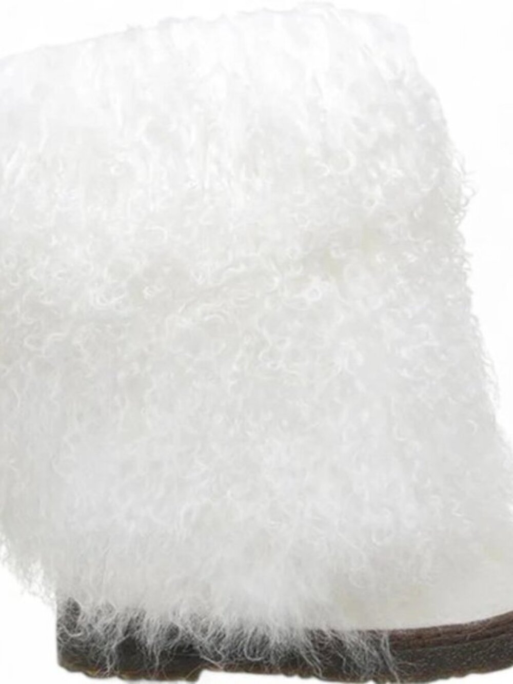 Bearpaw Boetis White Curly Lamb Fur Sheepskin Lined Sherpa Boho Boots 8 NEW - Picture 5 of 10